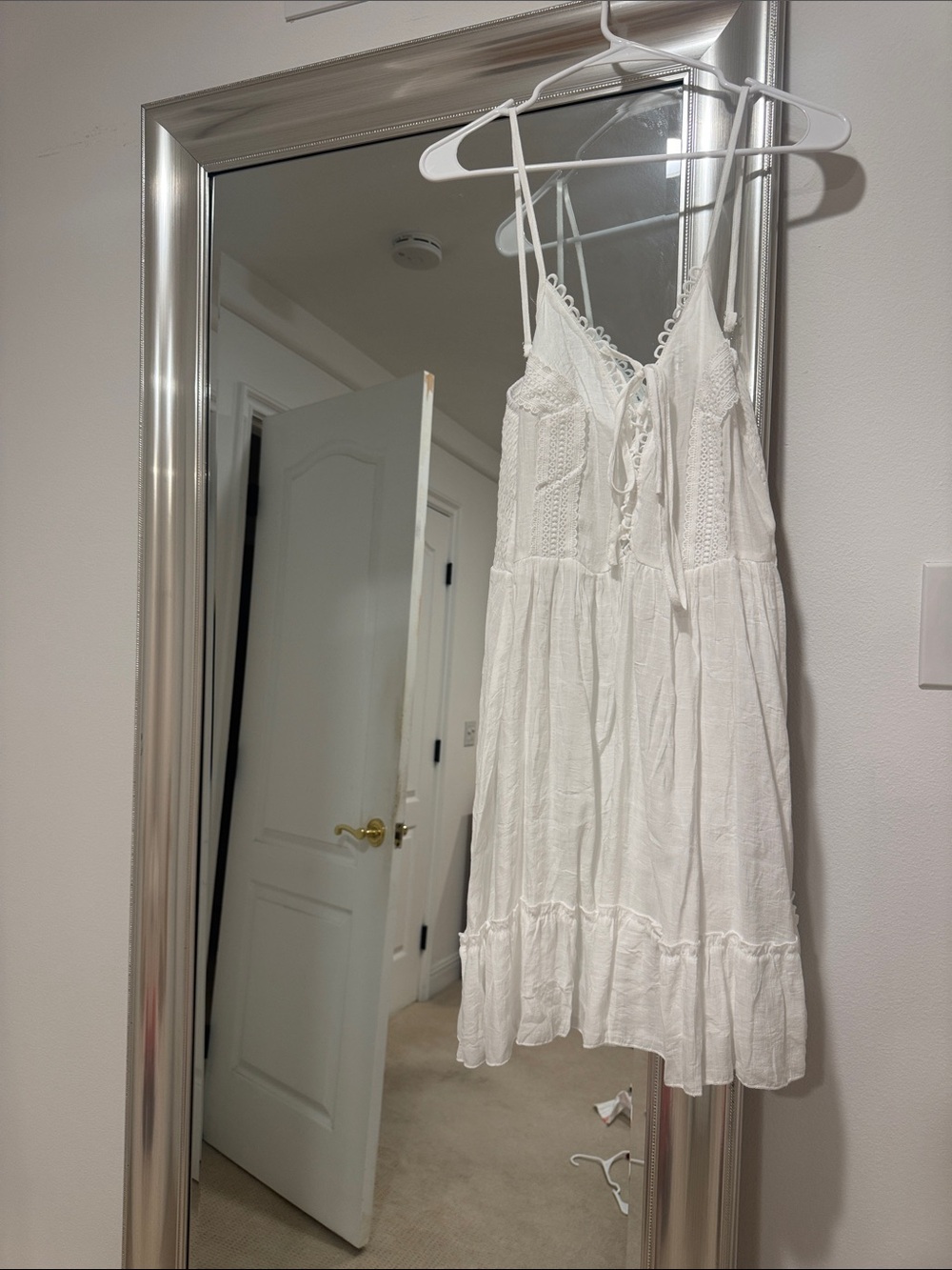 White Lace-Trim Midi Sundress - Women